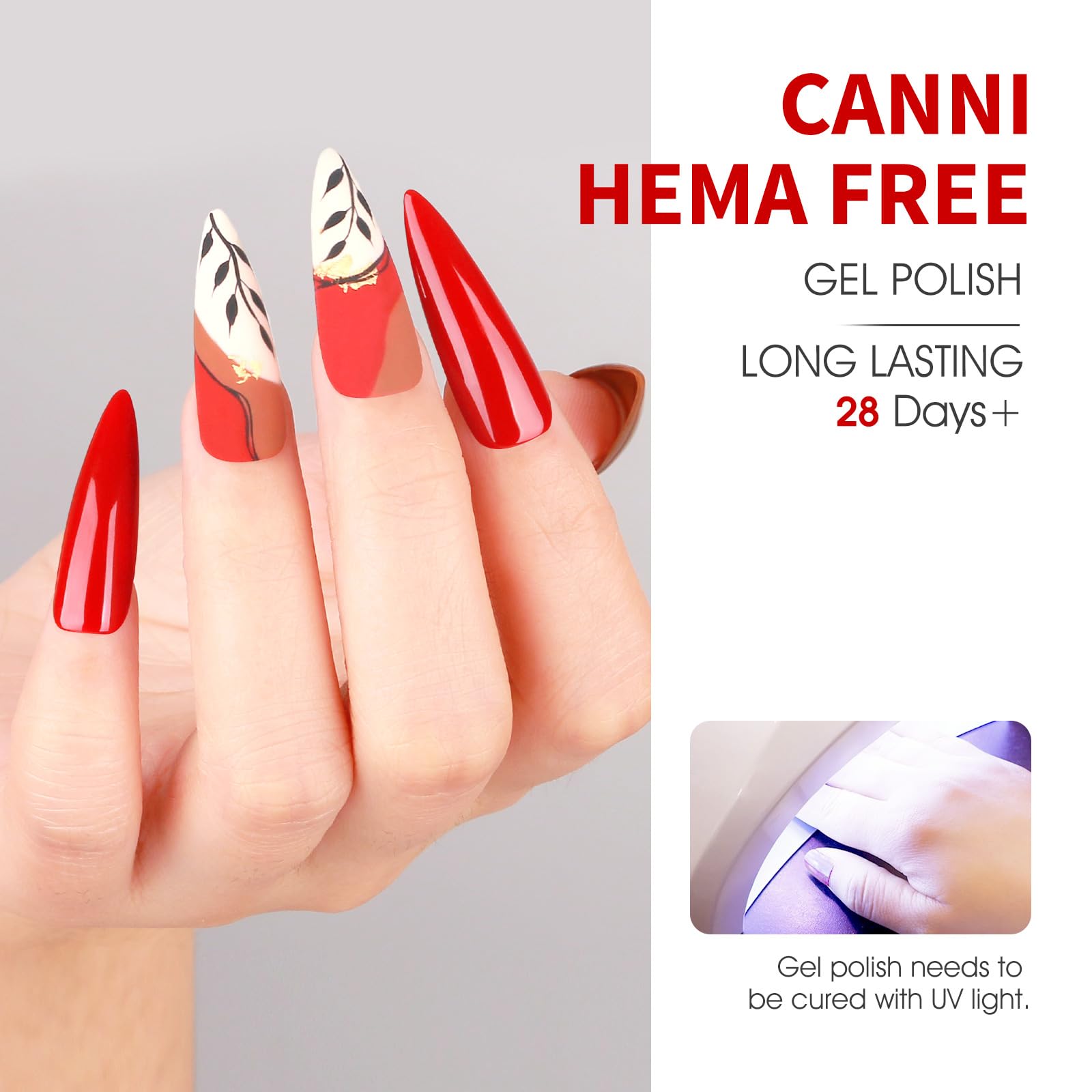 CANNI gel nail polish pink bottle for chic, smooth color.