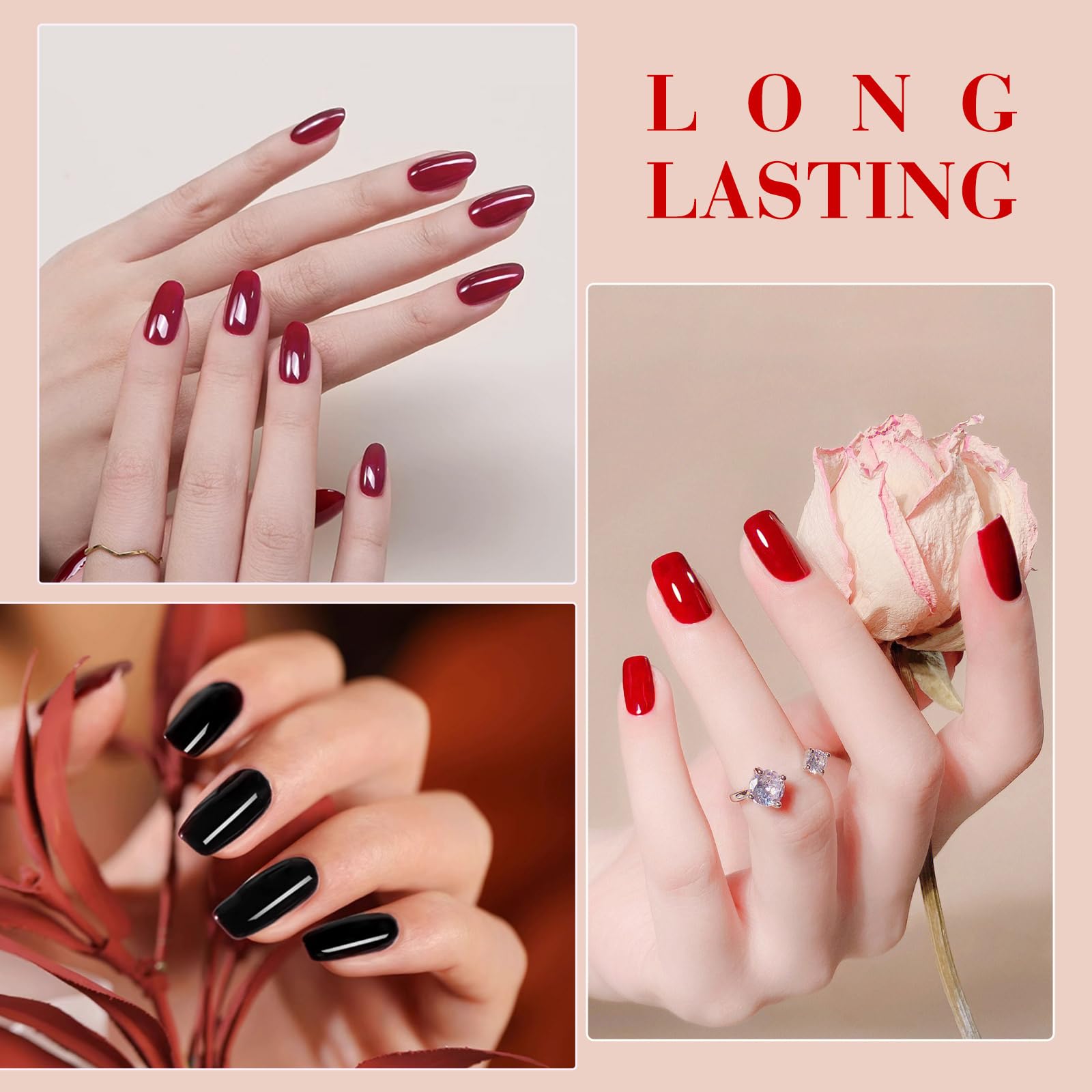 CANNI gel nail polish red bottle for bold, salon-ready nails.