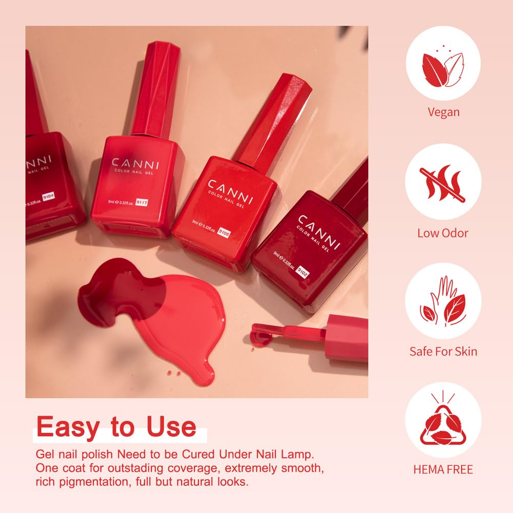 CANNI gel nail polish set packaging box looks gift-ready and attractive.