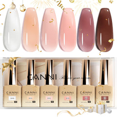 CANNI jelly nail polish set with 3D crystal label for precise color viewing