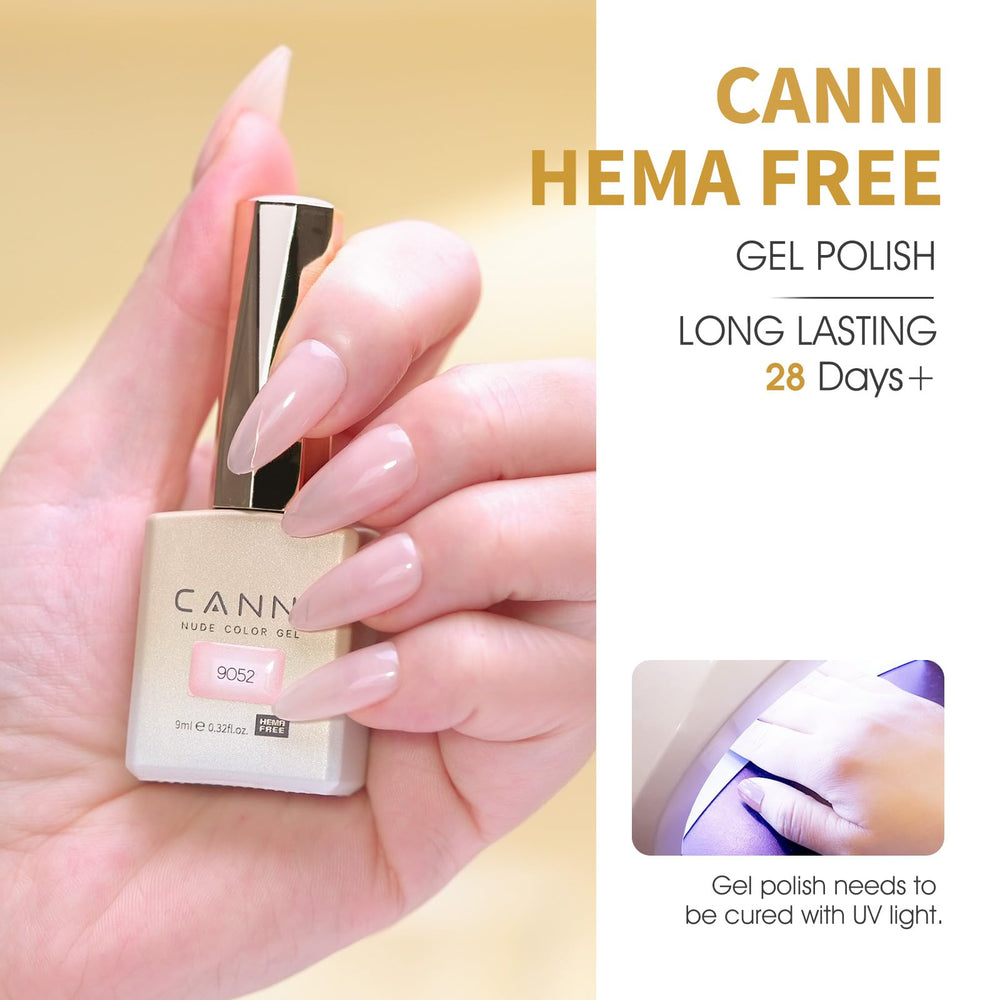 CANNI color swatches display nude pink to milky white shades