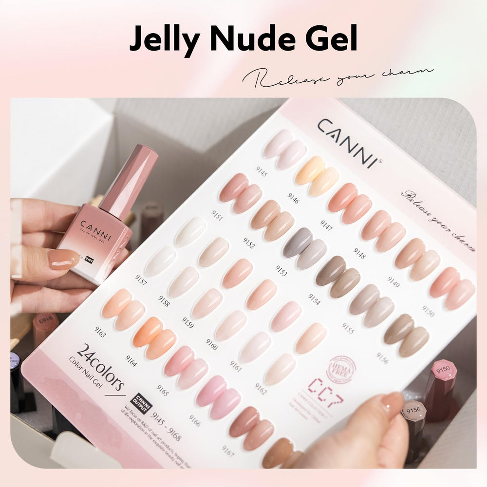 CANNI Jelly Nude Pink base coat prep ensures even color application