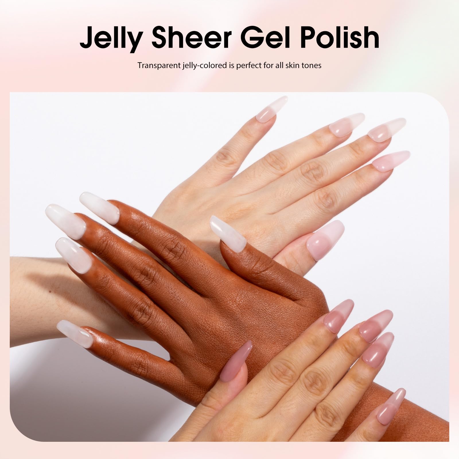 CANNI Jelly Nude Pink cures under UV/LED lamp for quick results