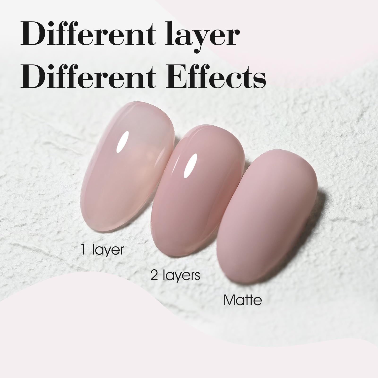CANNI Jelly Nude Pink gel swatch demonstrates smooth, even coverage potential for DIY nails