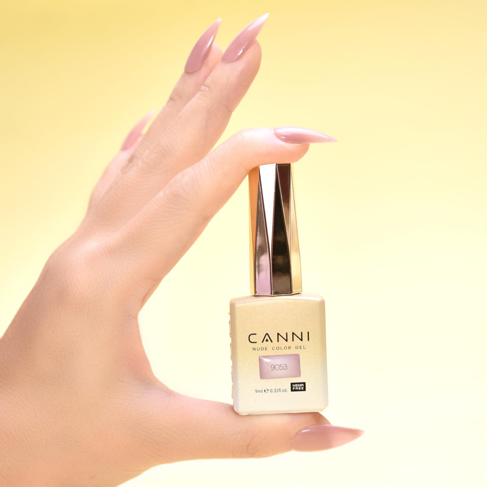 CANNI Jelly Nude Pink soak-off cap demonstrates easy removal and clean manicure prep