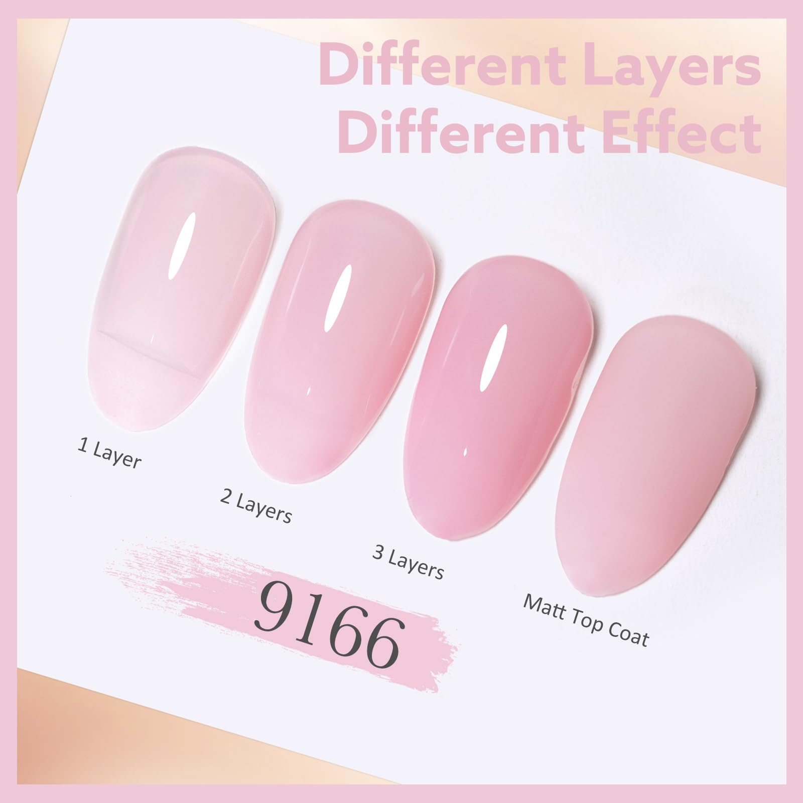 CANNI Jelly Nude Pink swatch demonstrates milky translucence for natural-looking nails