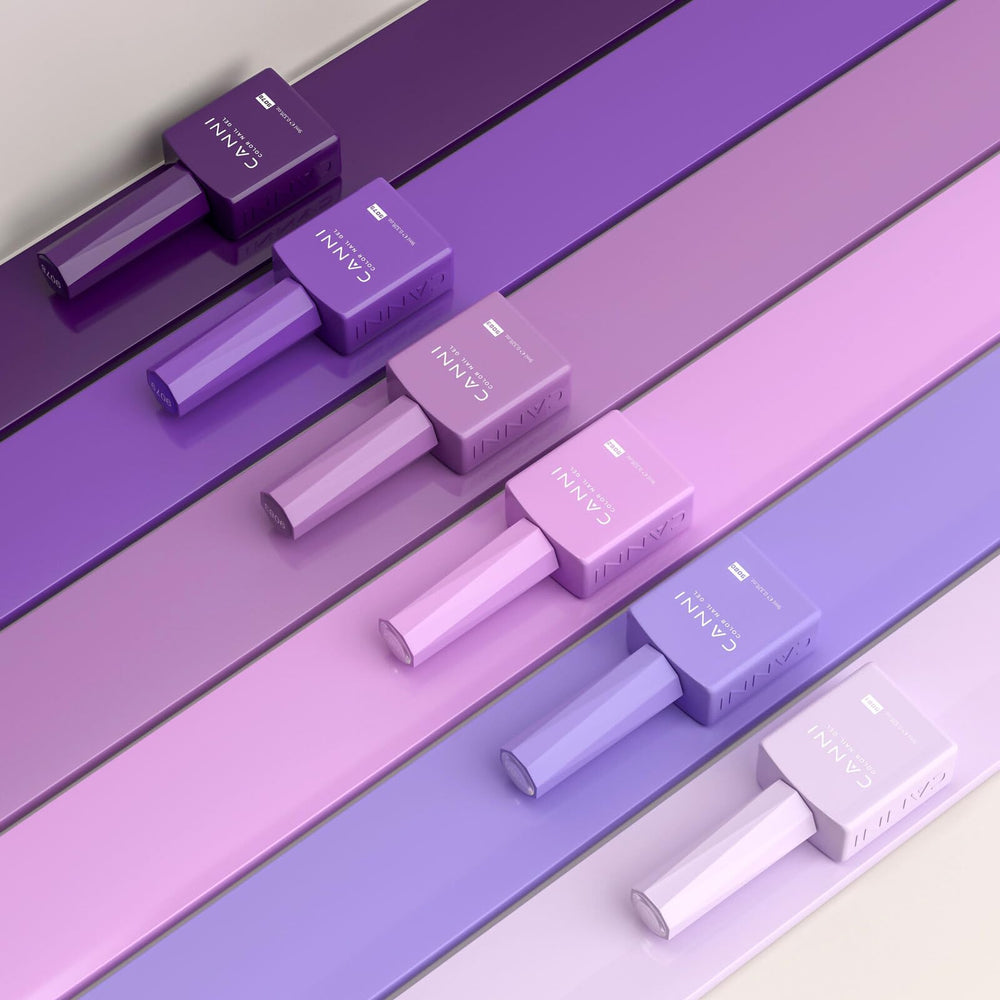 CANNI lavender gel polish provides soft, elegant finishes