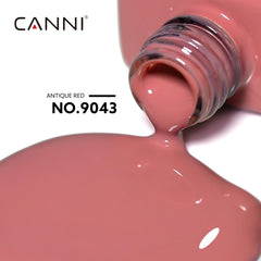 CANNI Light Red Gel Nail Polish applicator brush showing easy, smooth at-home application