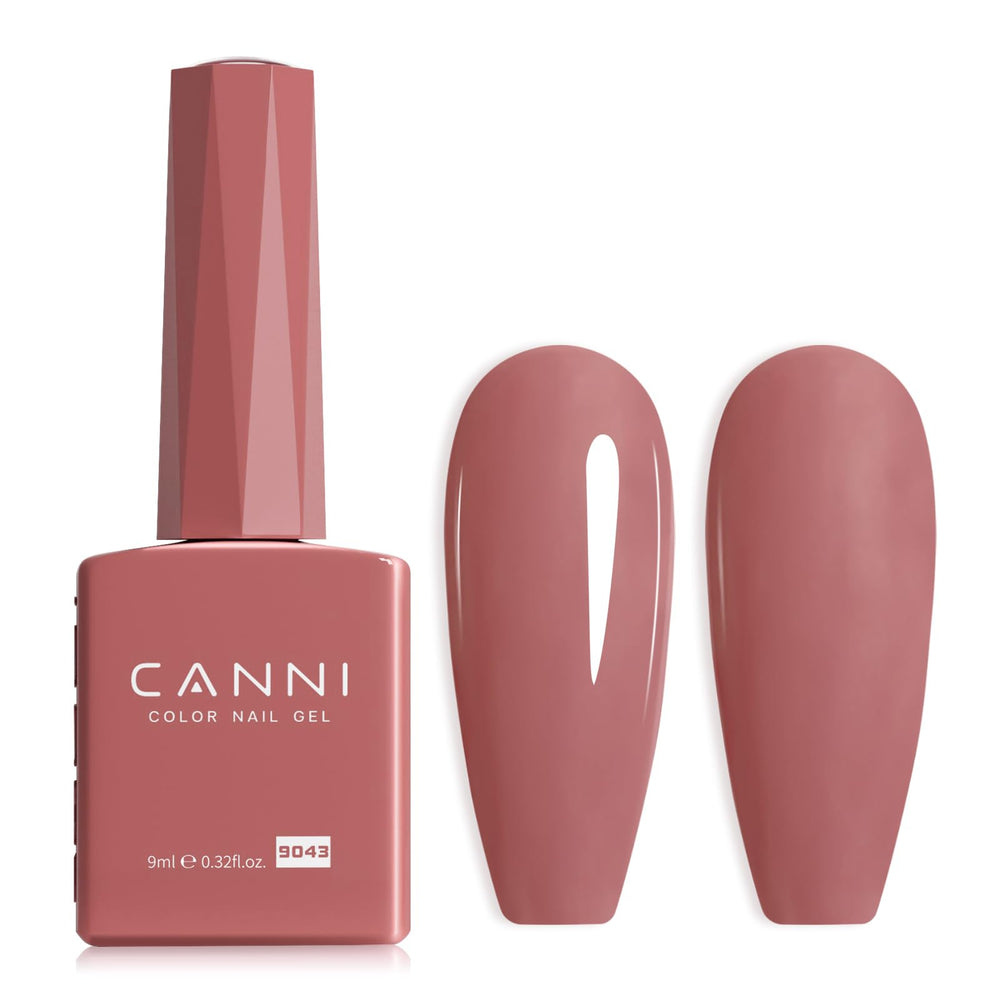 CANNI Light Red Gel Nail Polish pink bottle view for accurate color matching during manicure