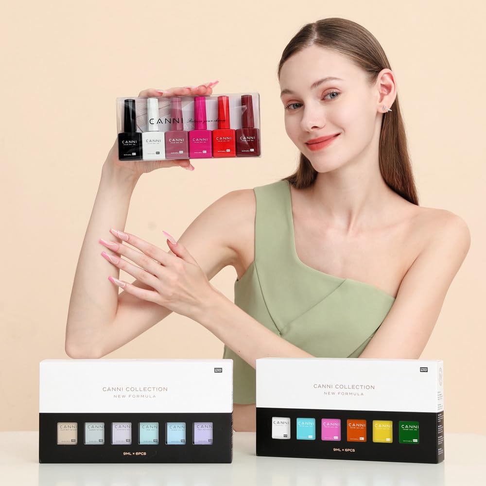 CANNI nails in motion show deep cherry red in everyday wear.