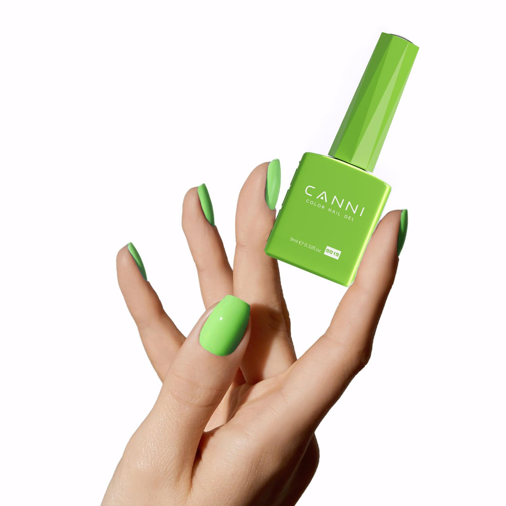 CANNI at-home manicure setup with gel polish and lamp