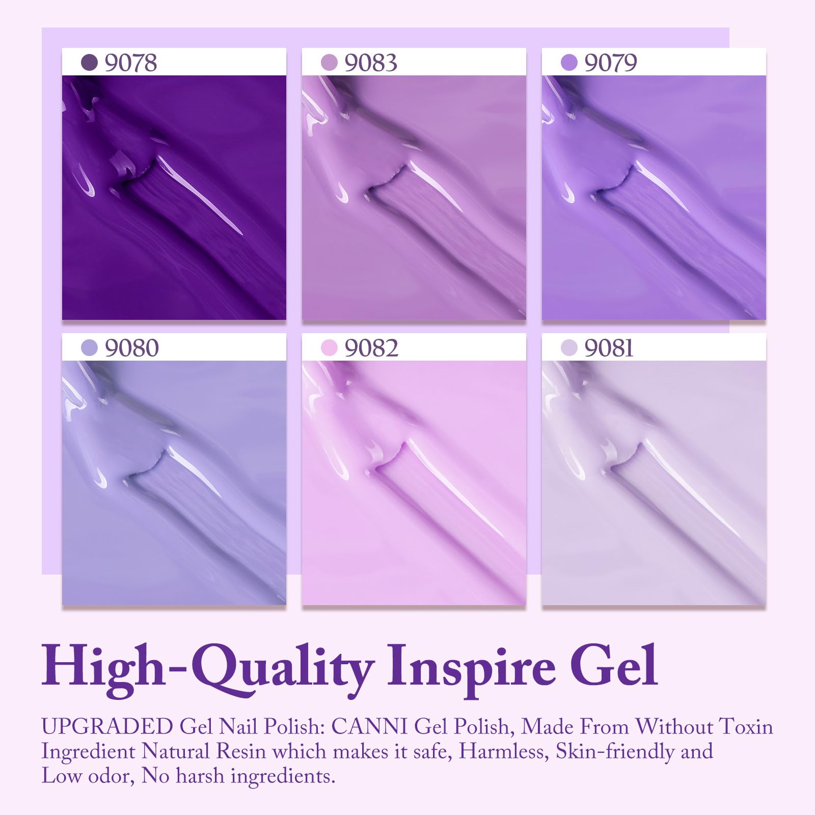 CANNI pastel pink gel polish suitable for everyday looks