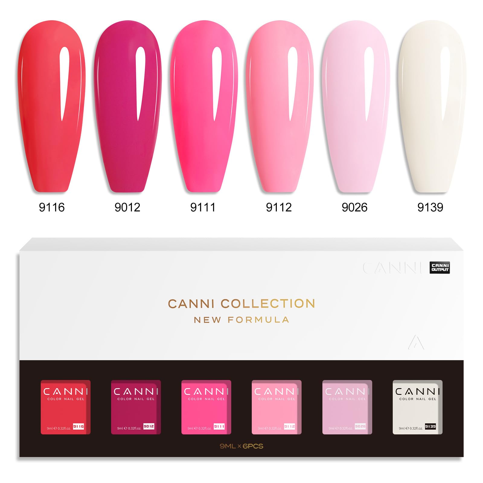 CANNI Pink Gel Nail Polish Set gift-ready packaging for birthdays and holidays.