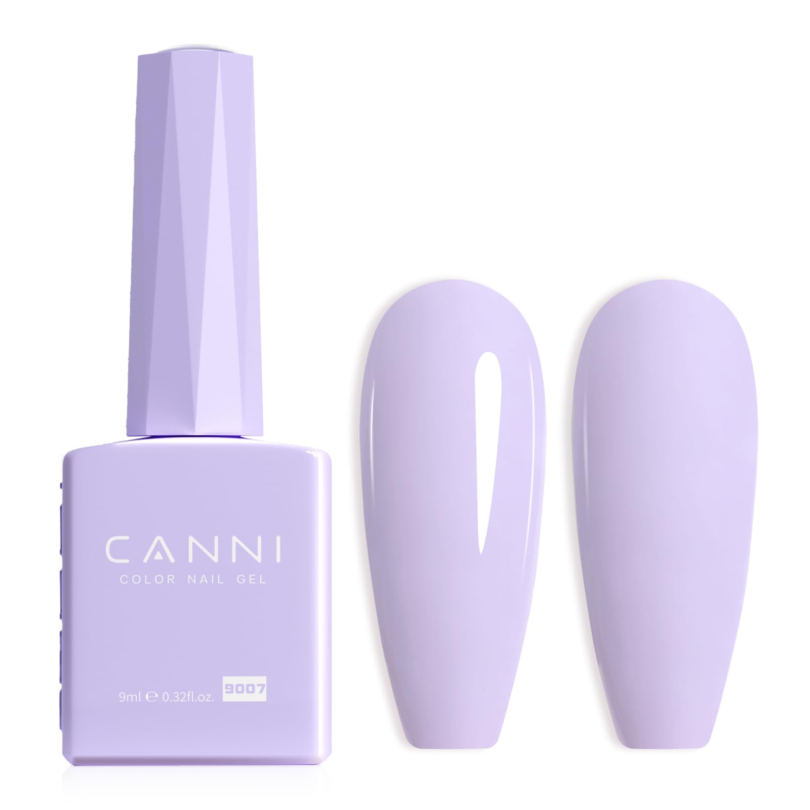 CANNI Purple Gel Nail Polish bottle closeup showing accurate color for precise manicure.