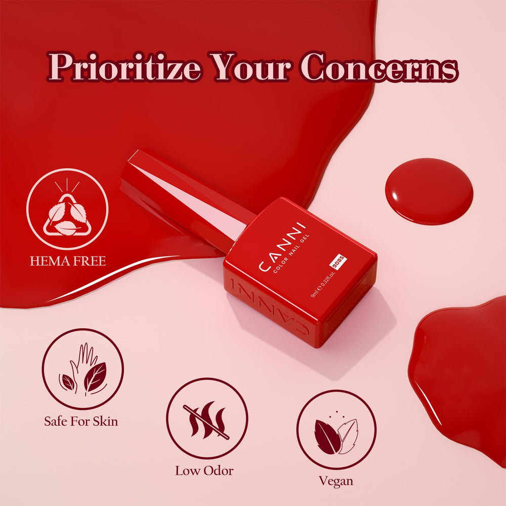 CANNI gel polish curing under UV/LED for durable wear.