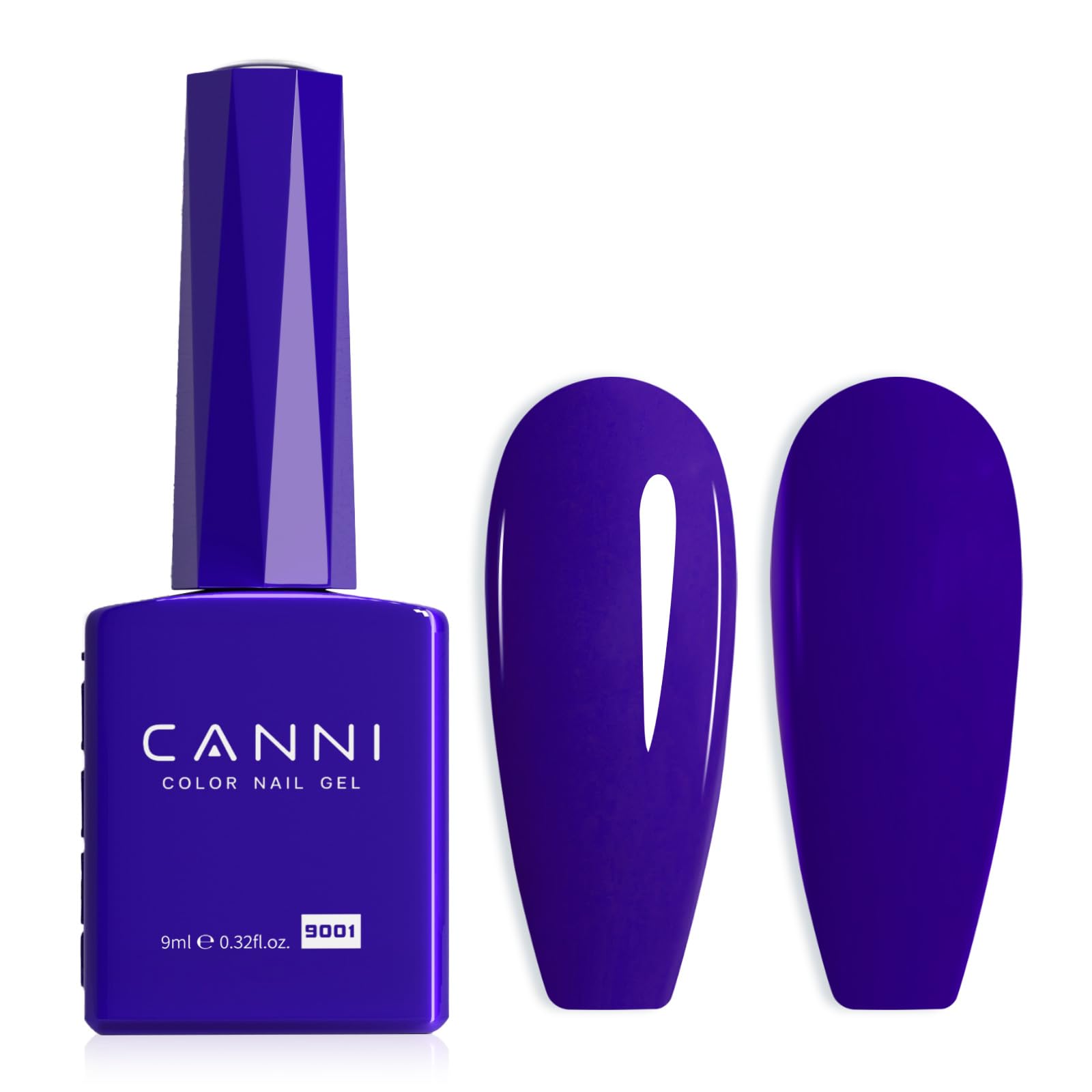 CANNI Royal Blue gel nail polish bottle shows rich cobalt color for at-home manicures.
