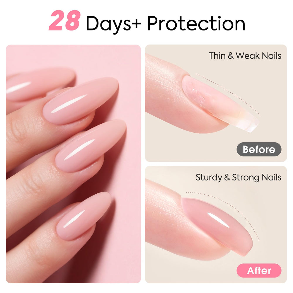 CANNI Rubber Base Gel strong-foundation supports weak nails with durable base layer.