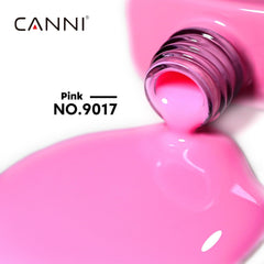 CANNI Pink Gel Nail Polish brush stroke demonstrates smooth coverage