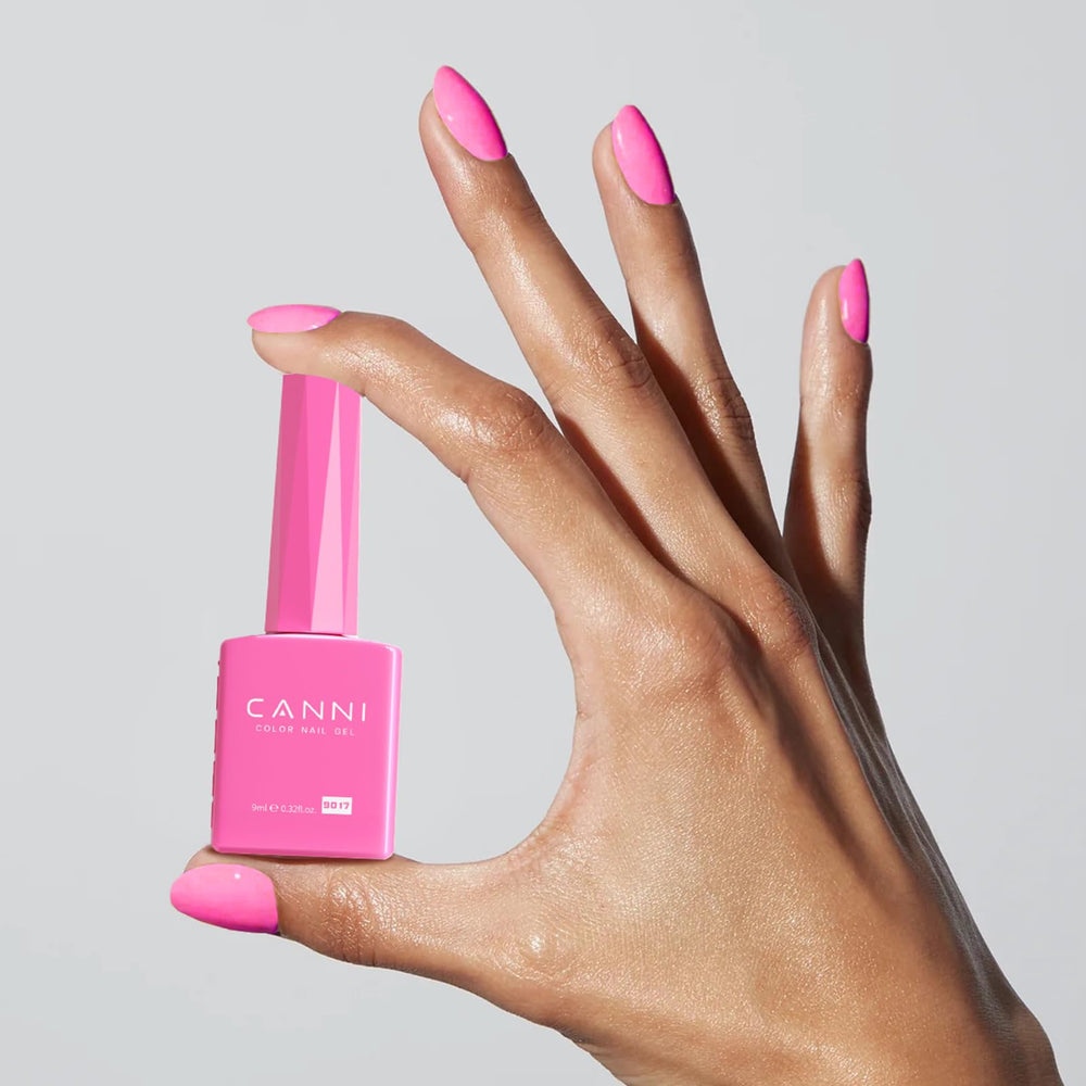 CANNI Pink Gel Nail Polish high-gloss finish on nails