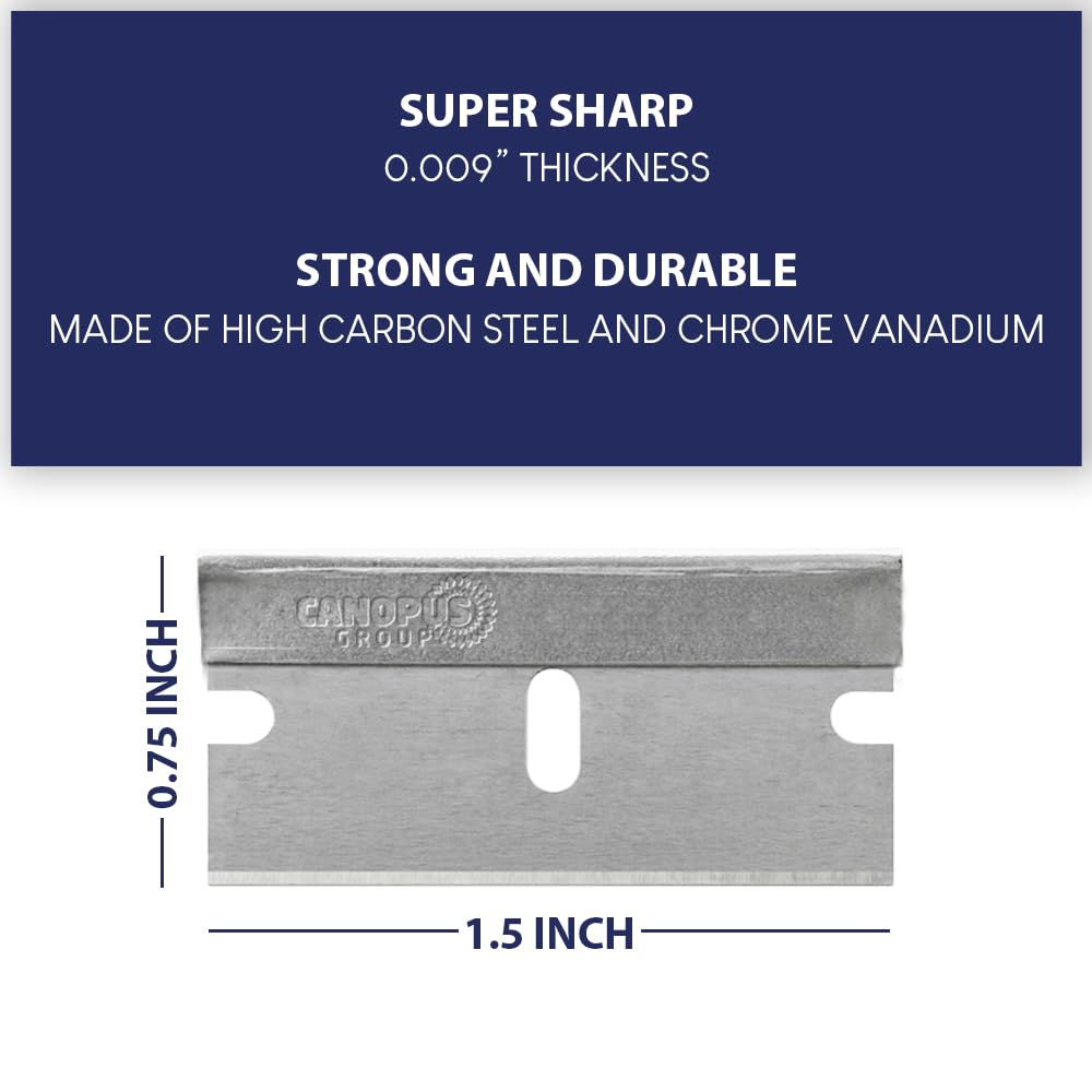 CANOPUS chrome-vanadium blade material close-up highlights precision edge