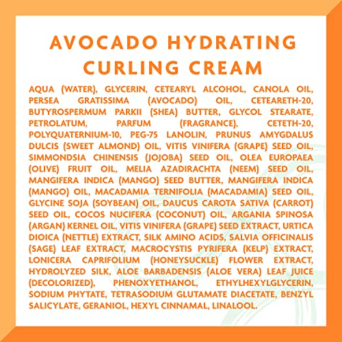 Cantu Avocado Hydrating Curling Cream twist-out preparation on braid-out styling