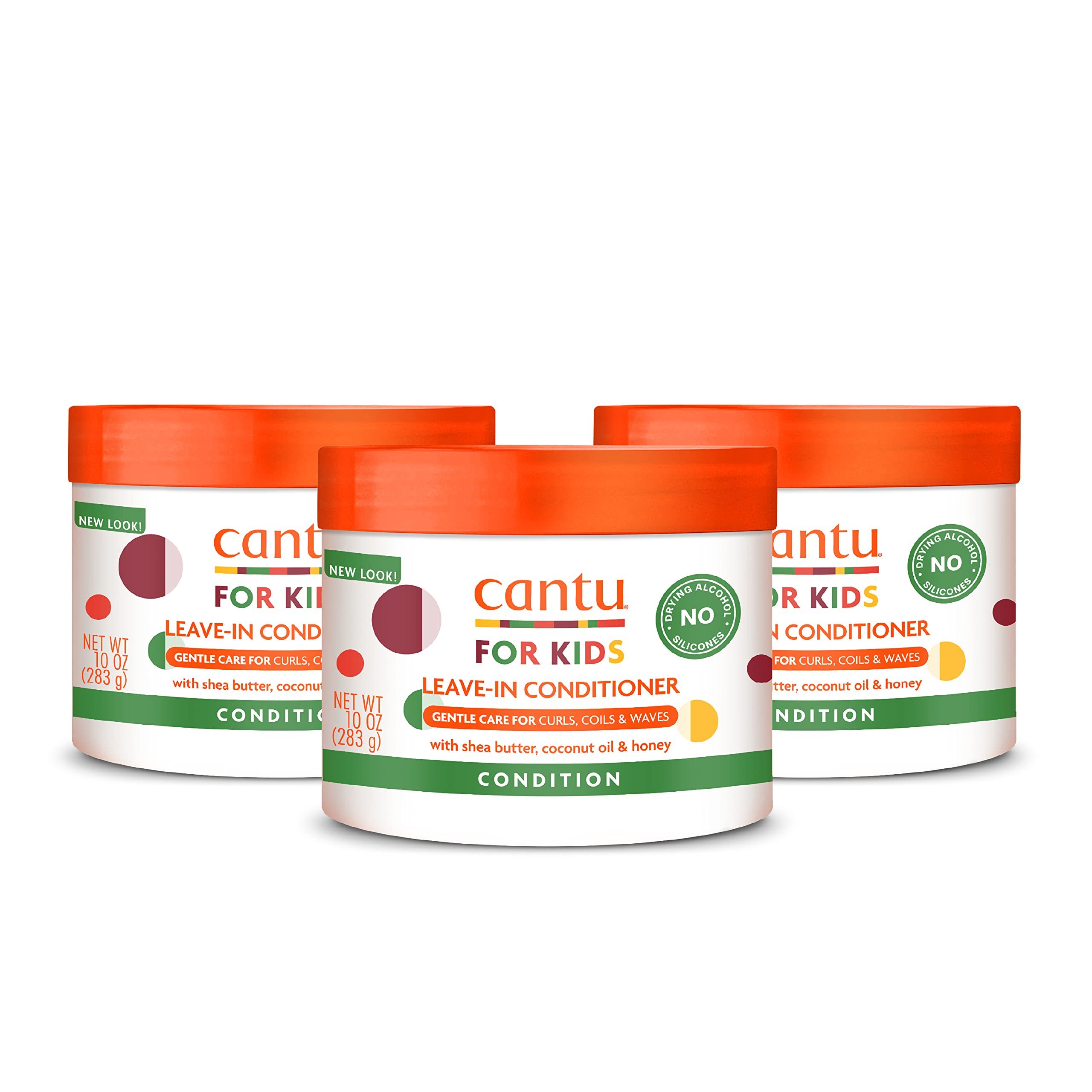 Cantu Care for Kids leave-in conditioner bottle pour for easy curl hydration