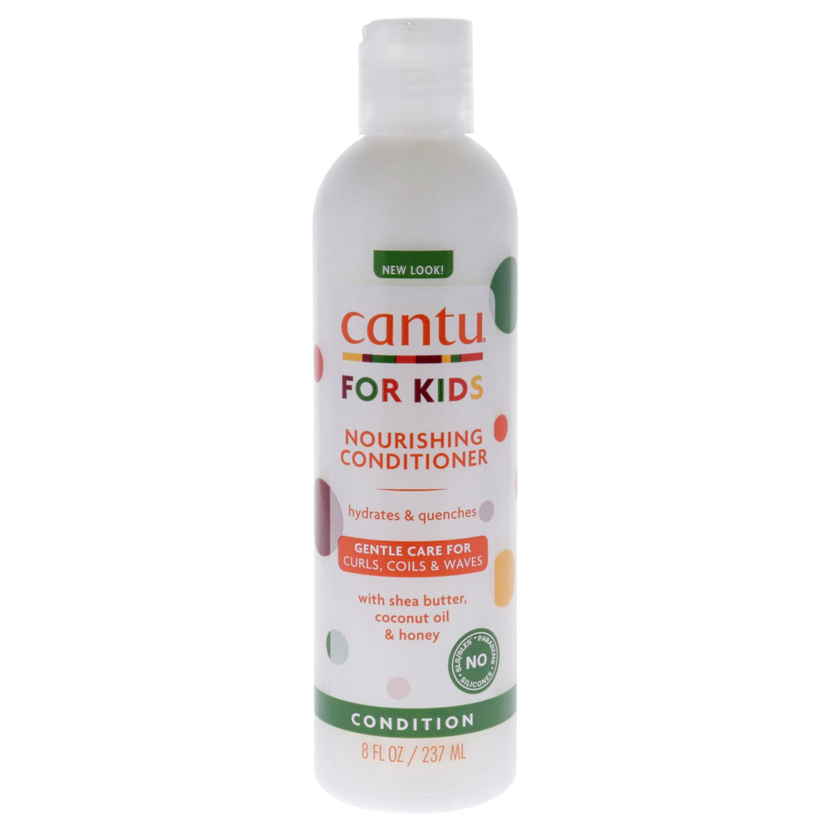 Cantu Care for Kids Nourishing Conditioner bottle-front view for gentle detangling and moisture.
