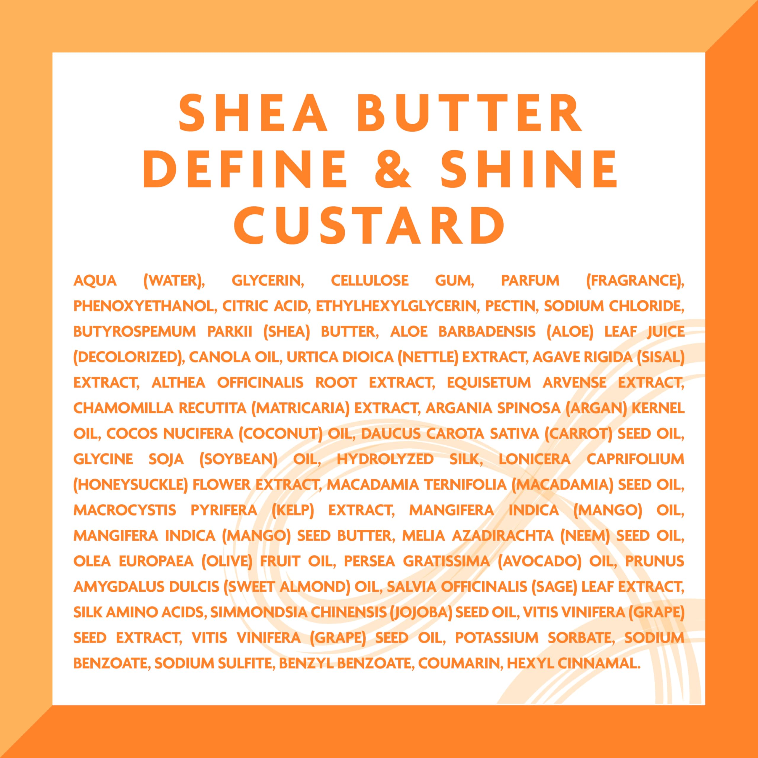 Cantu Shea Butter Define & Shine Custard ready for wash-n-go styling.