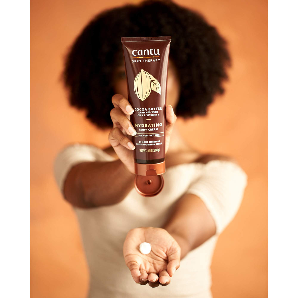 Cantu Therapy Cocoa Butter Body Cream vanilla note enhances sensory experience