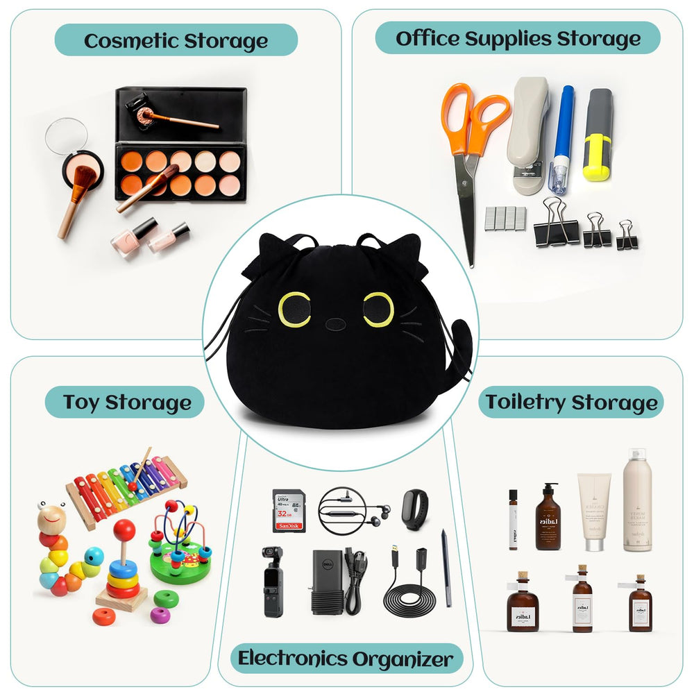 Cantustime organizador compacto con compartimentos de malla para cosméticos.