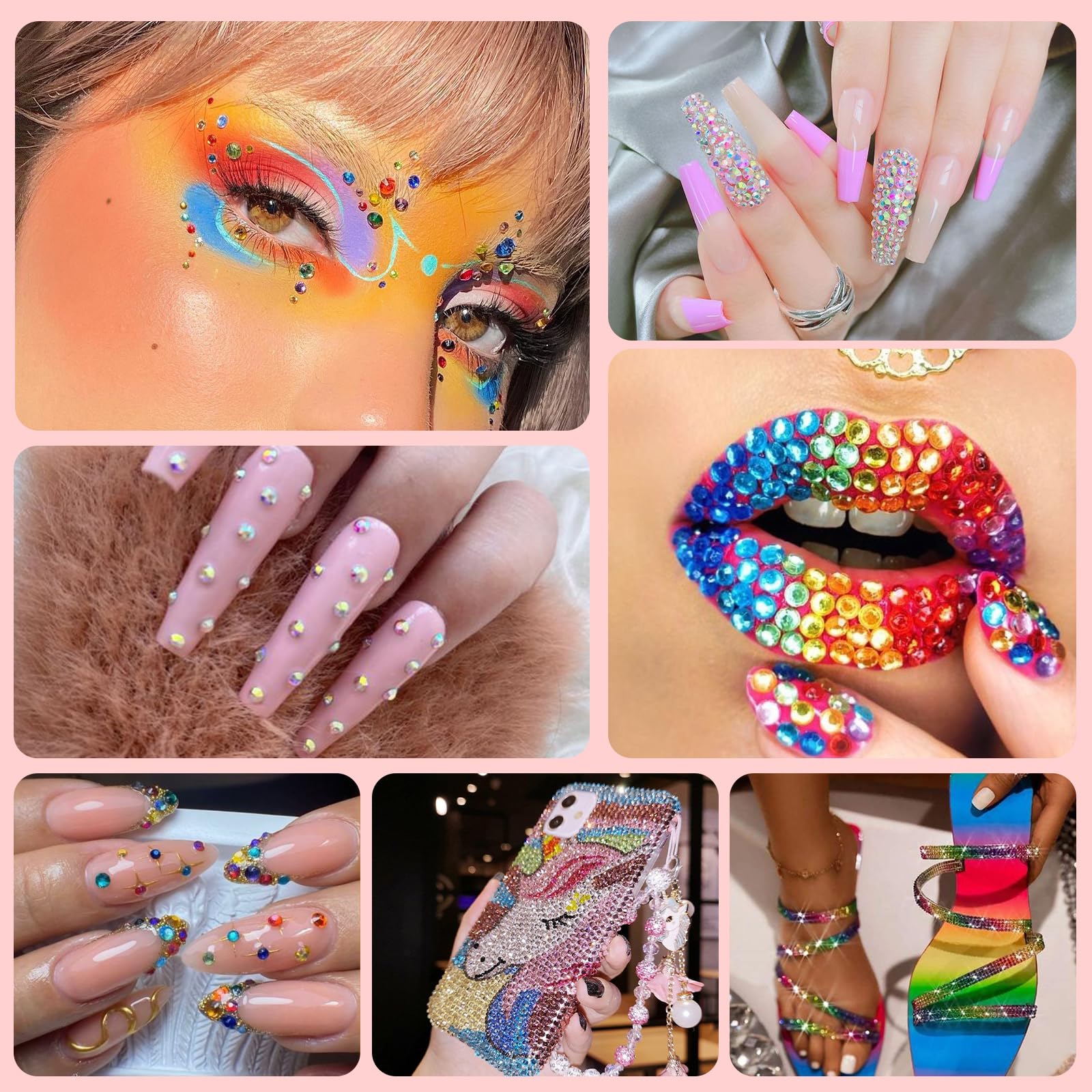 CANVALITE body art rhinestones for creative makeup accents.