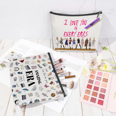 CAONIDADAYE brushed-canvas makeup bag shows soft texture and durability