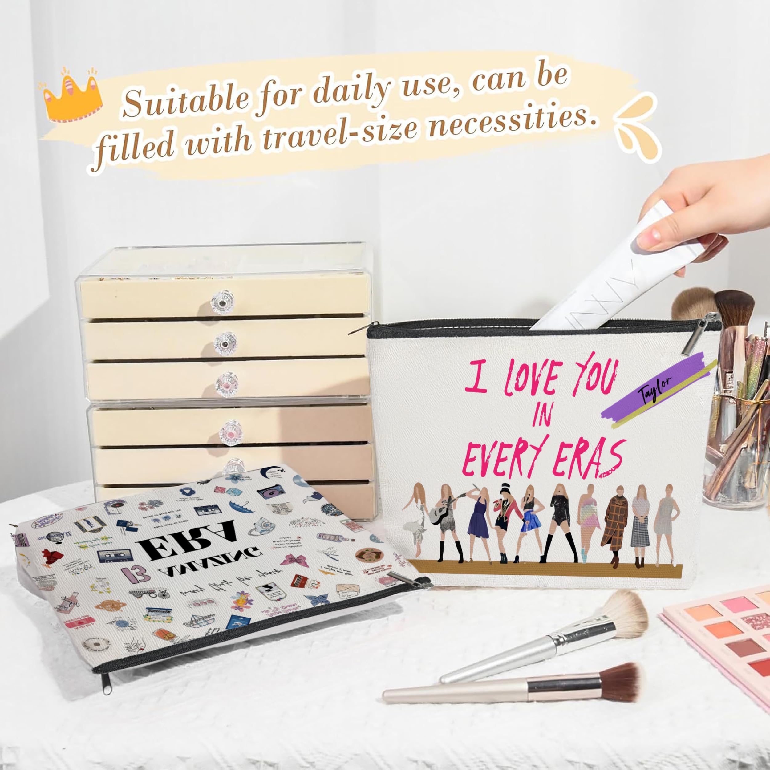CAONIDADAYE vinyl-prints lyrics bag highlights music-inspired style
