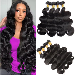Caplina 16A body wave bundles closeup shows durable weft and full density.