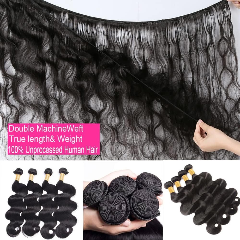 Caplina unprocessed Brazilian virgin hair packaging highlights quality and care.