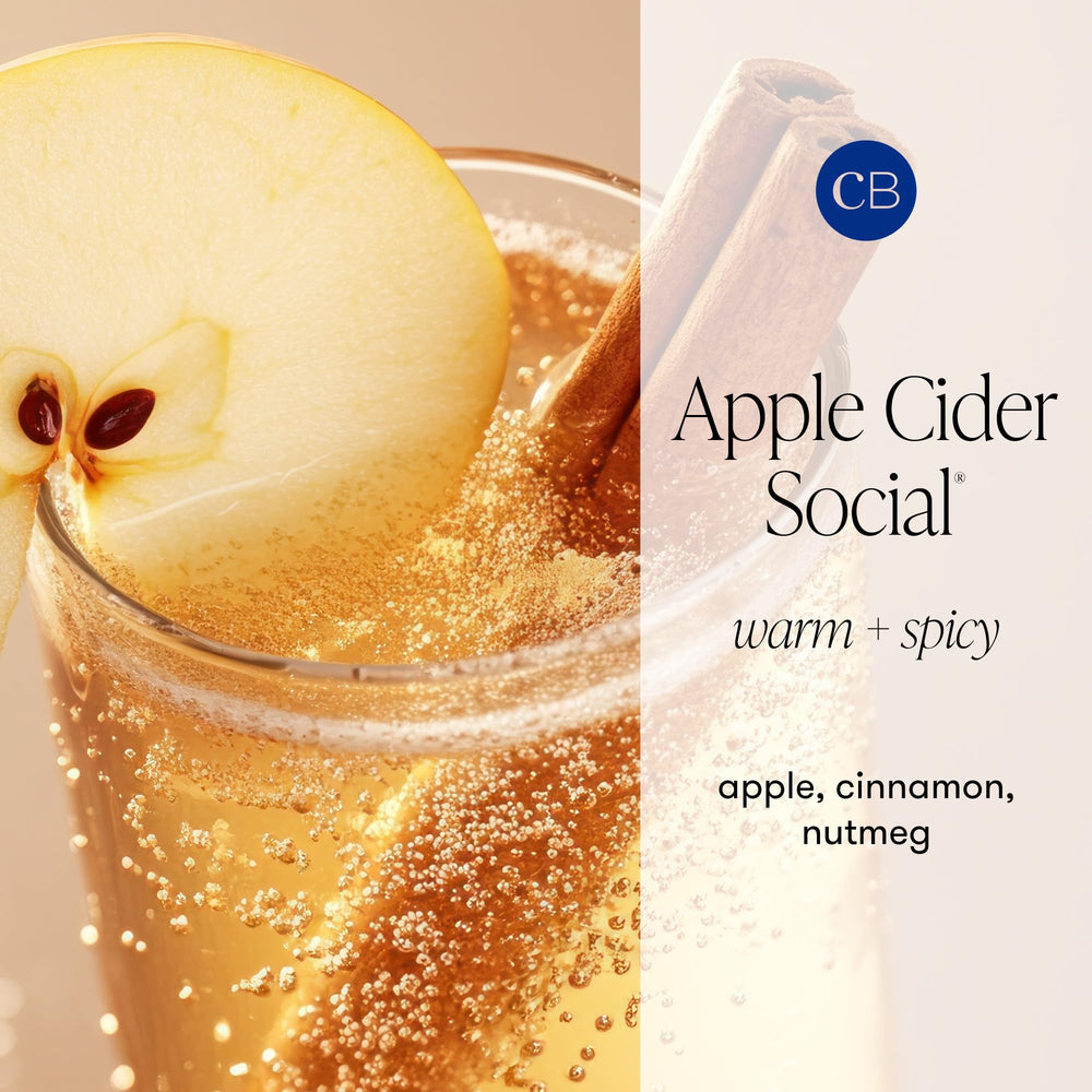 Capri Blue Apple Cider Social scent notes evoke warm autumn vibes.