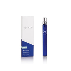 Capri Blue Volcano bottle closeup highlights vibrant citrus notes for a refreshing daytime scent.