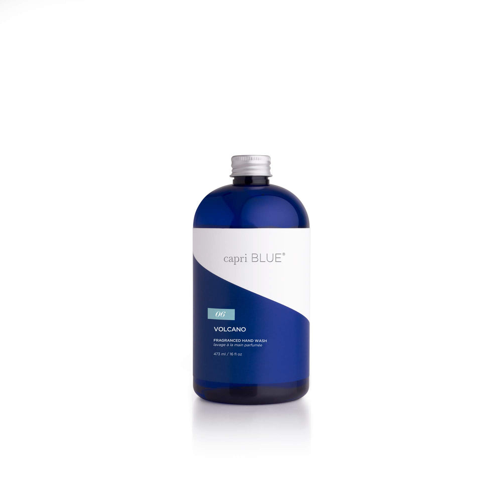 Capri Blue Volcano hand wash refill bottle with lasting scent and easy refills.