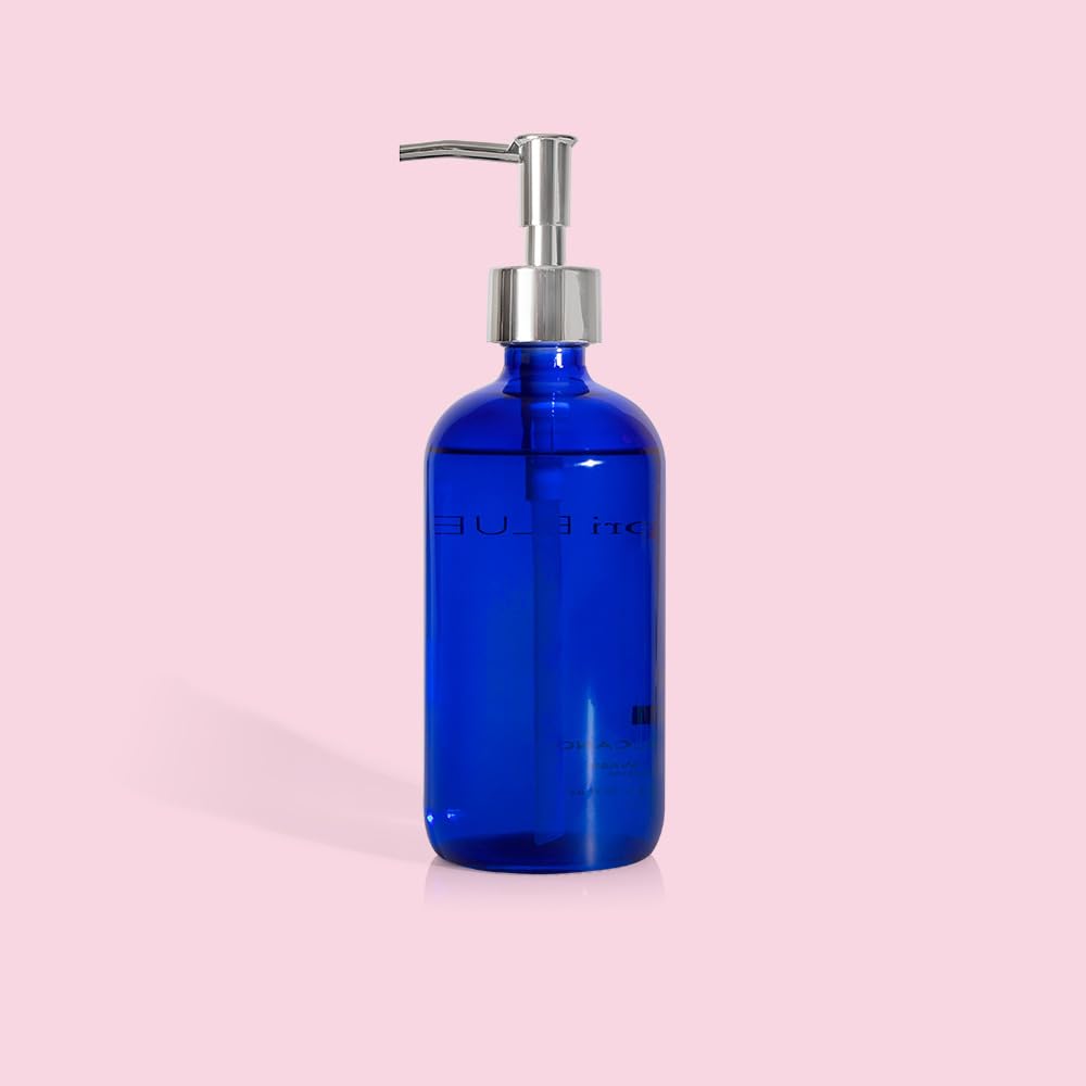 Capri Blue Volcano packaging highlights cruelty-free, vegan formula and bold cobalt bottle.