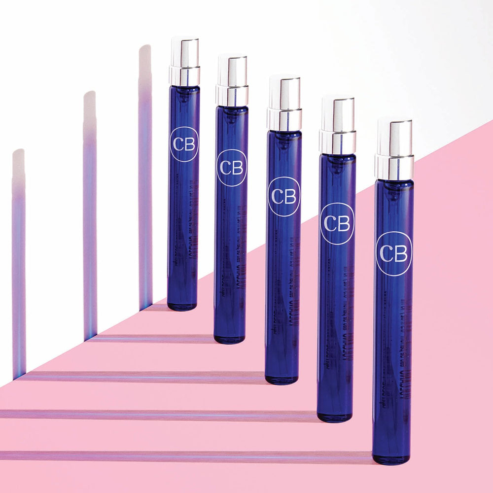 Capri Blue Volcano tropical notes close-up evokes juicy fruit-forward mood-enhancing scent.