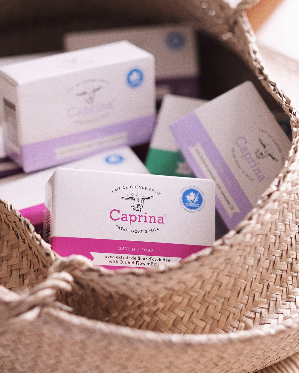 Caprina biodegradable formula goat milk bar emphasizing eco-friendly cleansing