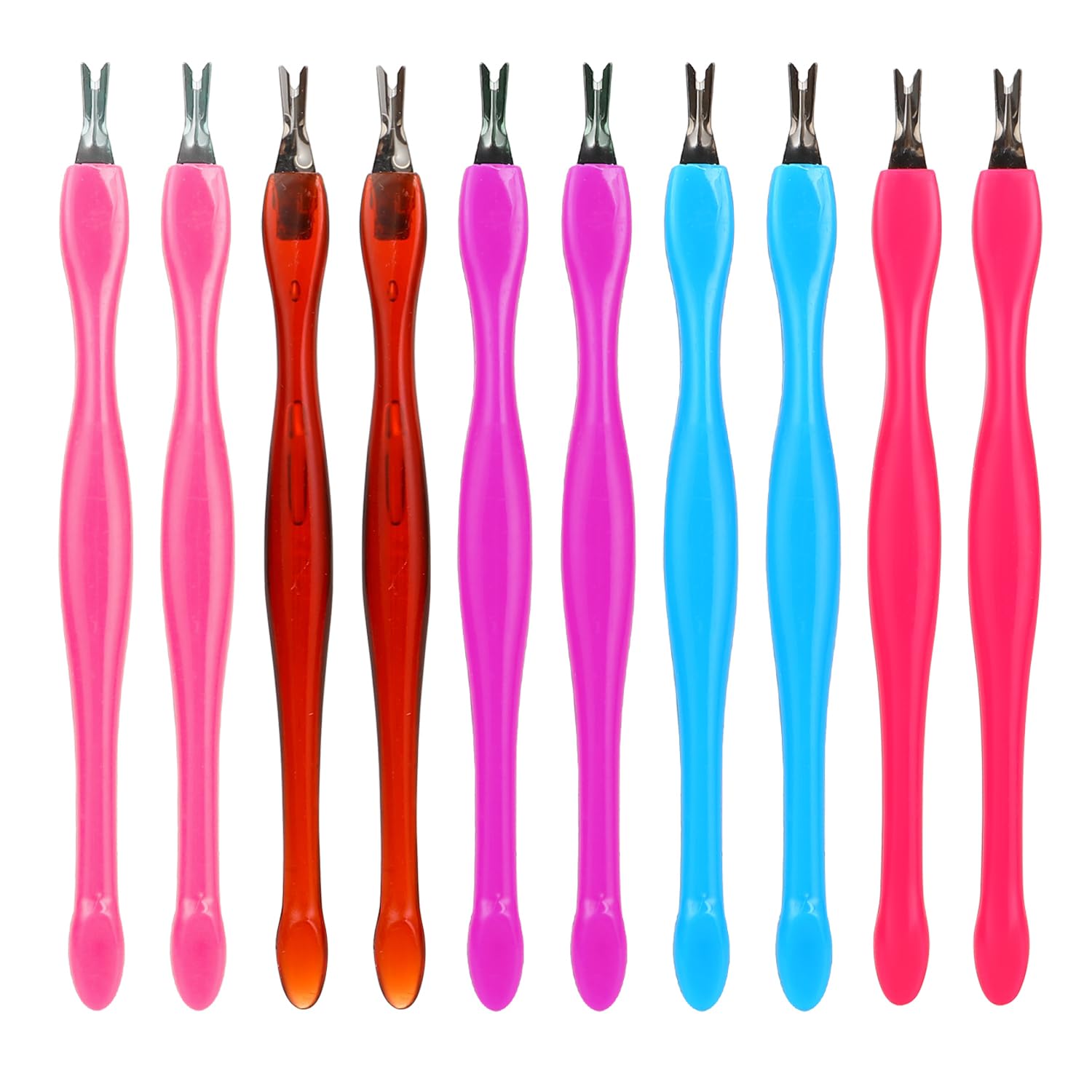 Caiqicome cuticle pusher dual-ended for painless maintenance and precise cuticle removal.