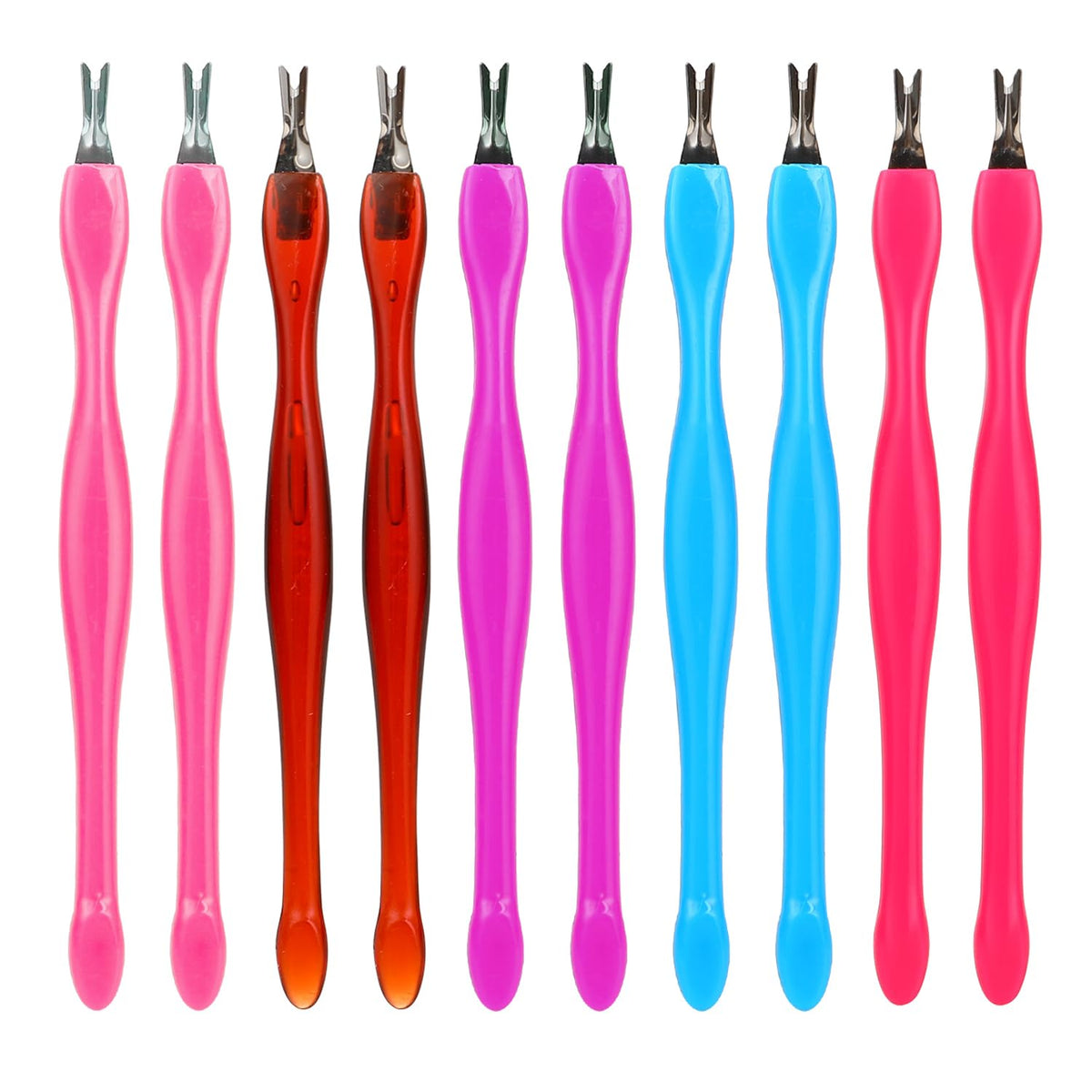 Caiqicome cuticle pusher dual-ended for painless maintenance and precise cuticle removal.