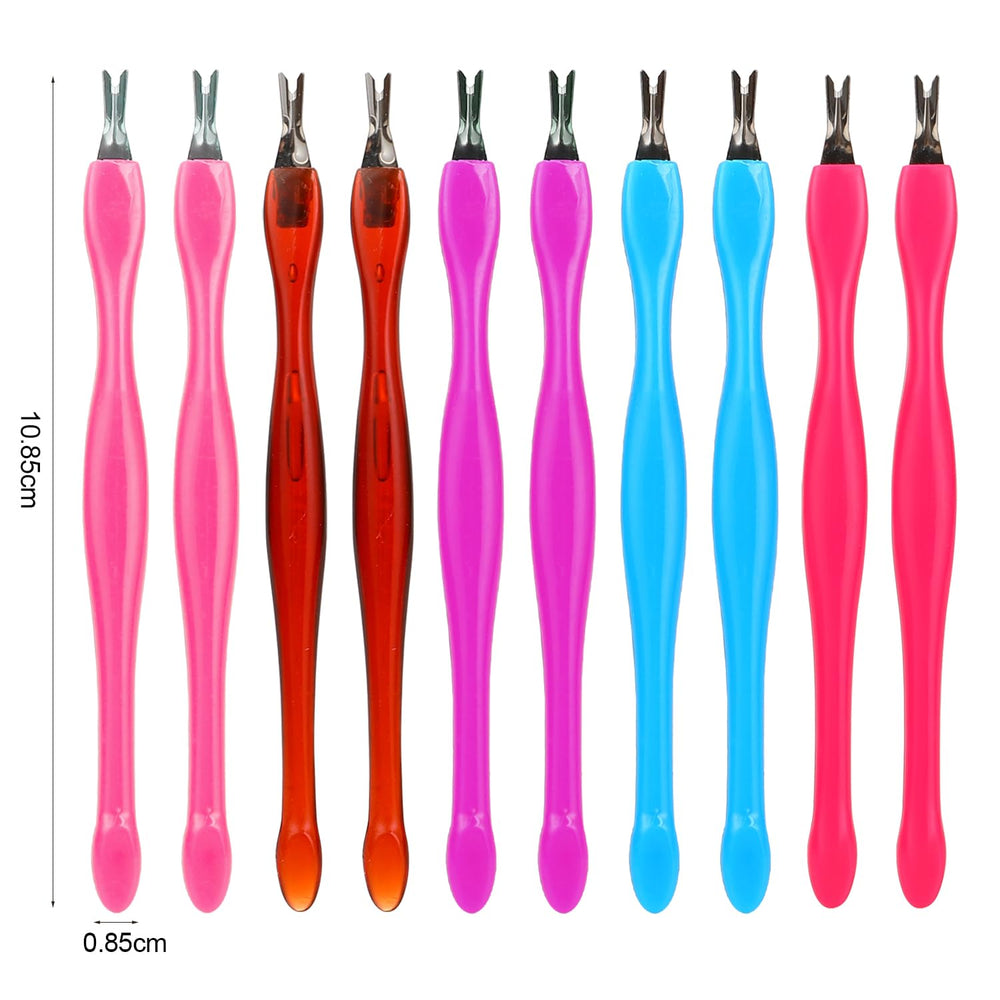 Caiqicome cuticle pusher ergonomic handle enables comfortable salon use.
