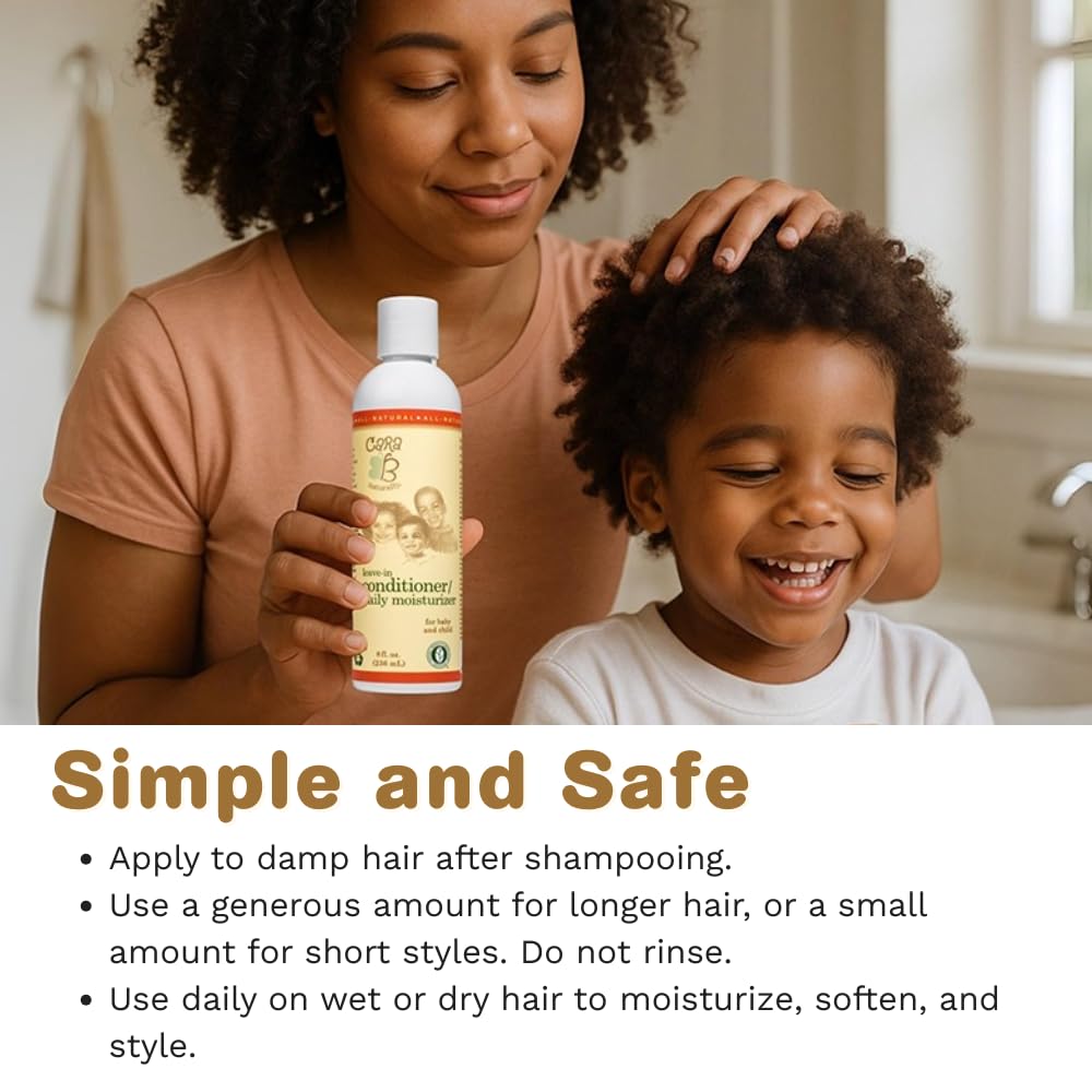 CARA B Naturally 2 in 1 leave-in moisturizer for wet or dry hair provides lightweight hydration.