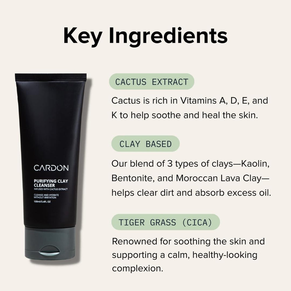 Cardon kaolin Bentonite Moroccan lava clay blend for oil control