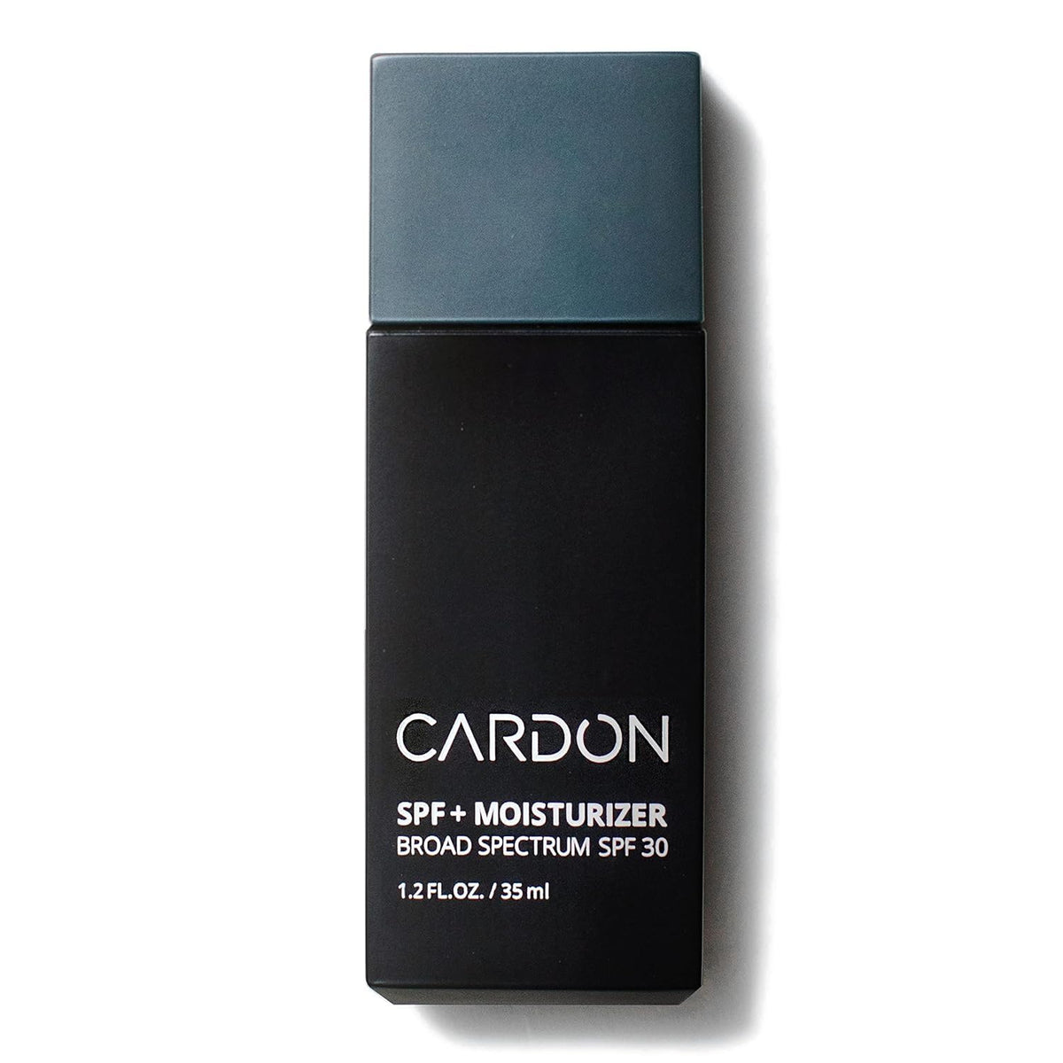 Cardon men's SPF30 face moisturizer bottle shows a lightweight, hydrating formula.