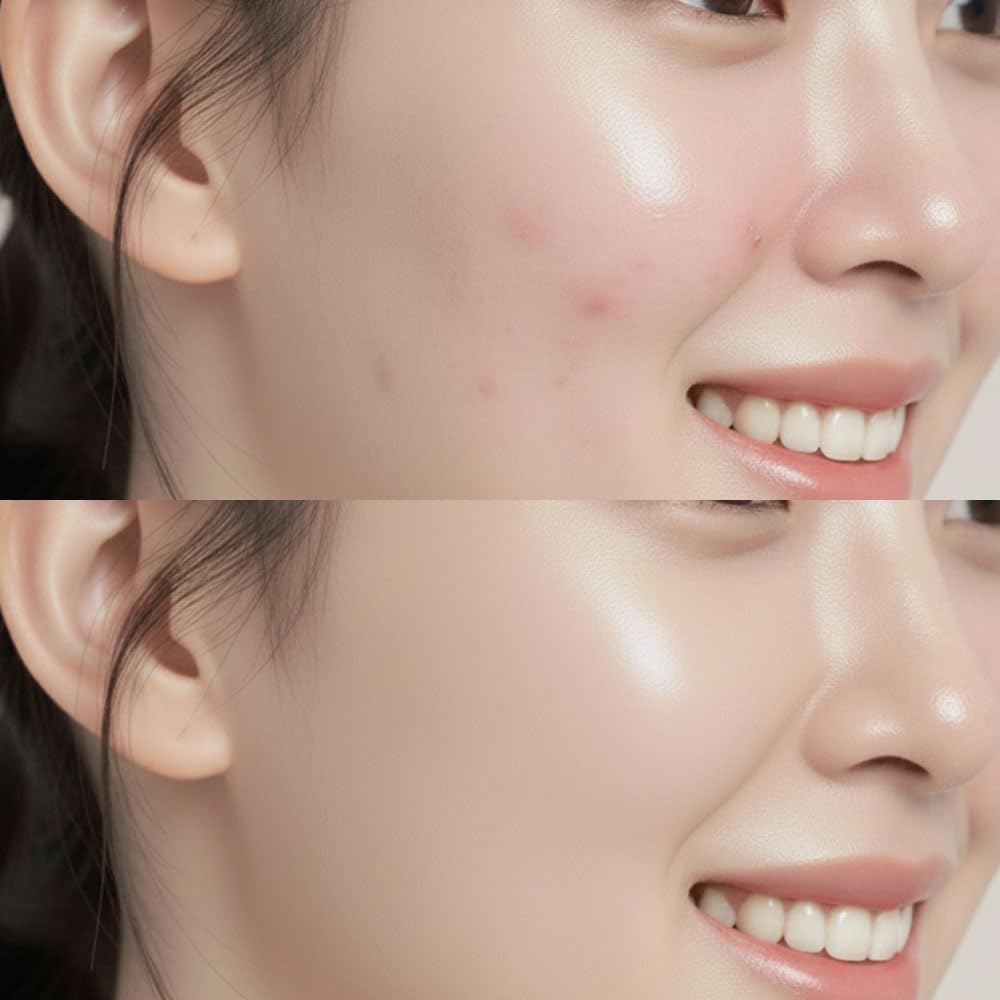 CARE:NEL 3in1-care image communicates soothing, brightening, and dark-spot care in one step.
