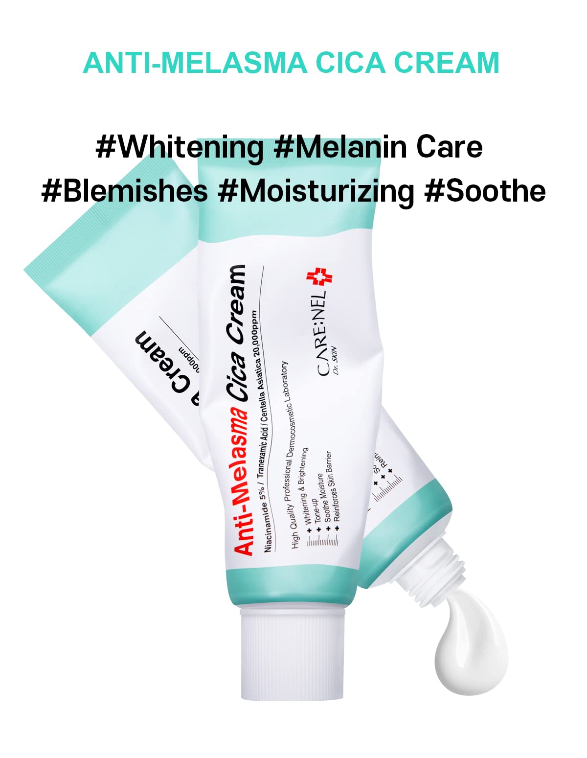 CARE:NEL Hydration texture close-up suggests deep moisture and resilient skin barrier.