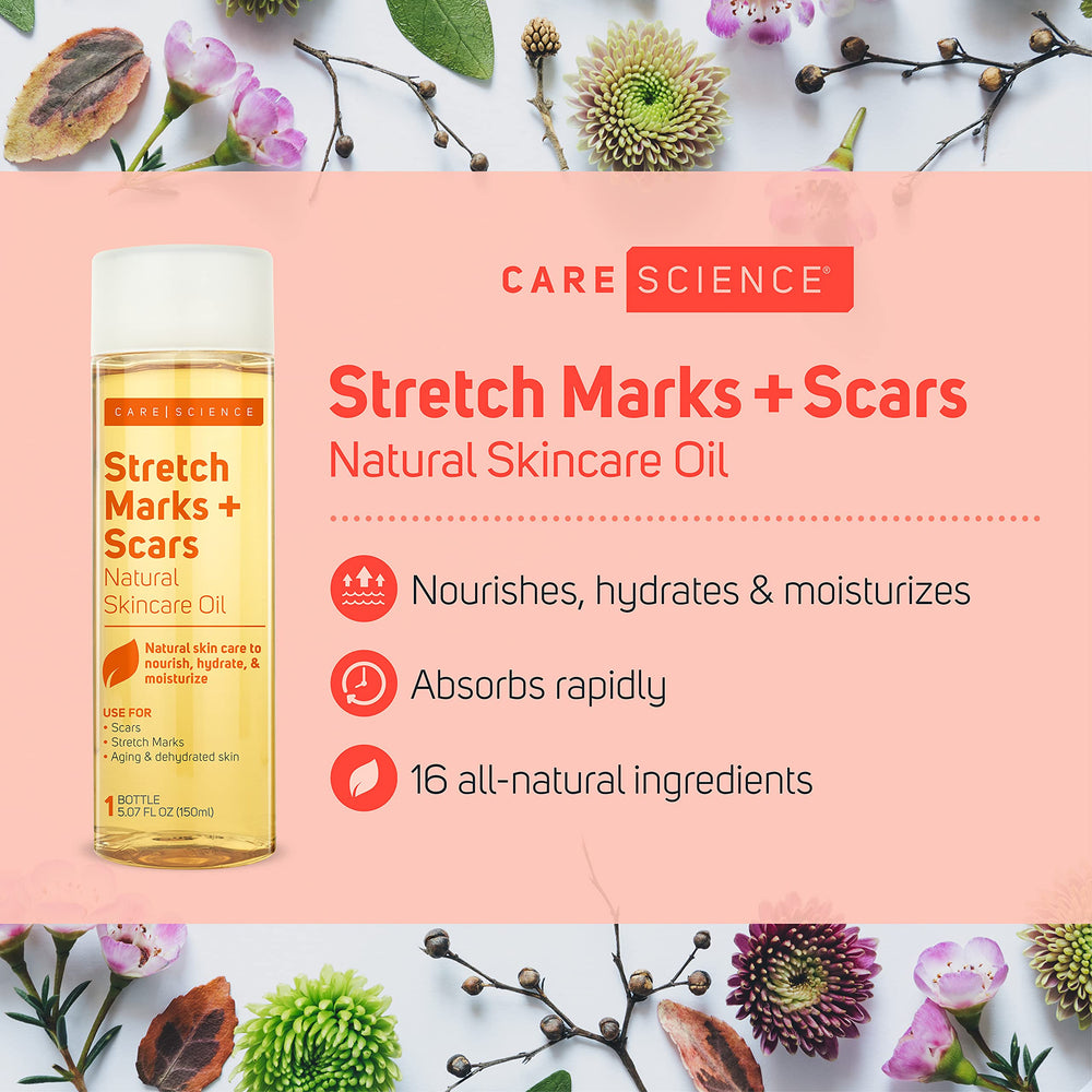 Care Science body oil serum targets scars with nourishing botanicals for improved texture
